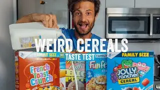 Weird Cereals on Amazon Taste Test 3! BIGGEST CEREAL EVER | Brunch Boys