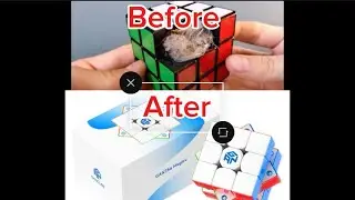 Cleaning my 6 year old cube #rubikscube #viral 