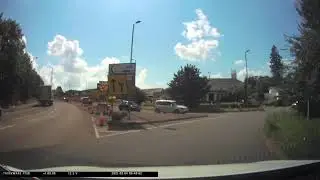 Devon Hotel roundabout: Marsh Barton towards Plymouth, right, third exit.