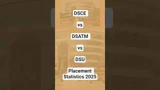 DSCE vs DSATM vs DSU Placements comparison #engineeringcolleges #dayanandasagar