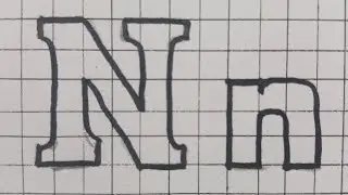 Drawing Letter N / How To Draw Capital And Small Alphabet Lettering  Easy Simple For Beginners