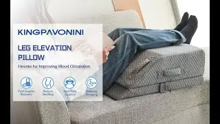 Adjustable Leg Elevation Pillows for Swelling, Cooling Gel Memory Foam Wedge Pillows for After Surge