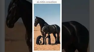 wow beautiful isn't? @Ai.nitin145 @loveonly.ai#horse #animal #bighorse #art