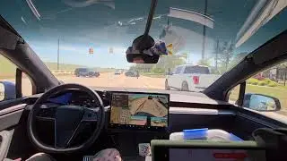 Tesla FSD 13.2.9 Lunch Drive 🚗 Traffic Cop Detour + Manual Save | Model X &ldquo;Possum&rdquo;