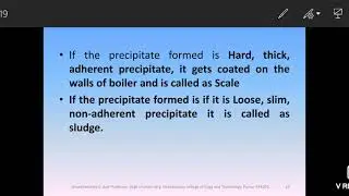 Boiler feed water - Scale and Sludge Problem-Shwethambika.P.