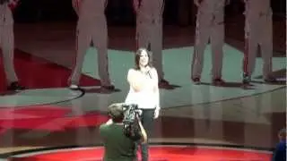 Shealyn Angus Singing the National Anthems at the Raports Game Nov. 12 2012