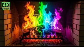 🔥 The Most Cozy Rainbow Fireplace Video Ever! Fireplace 4K ULTRA HD