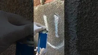 I made a painting using spray paint and a needle. #test #experiment #lifehack