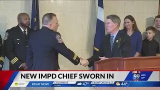 Familiar face is sworn in at IMPD's new police chief