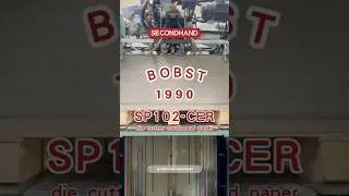 1990 Bobst SP 102 CER die cutter cardboard paper video