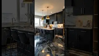 INSANE Epoxy Floor Kitchen Transformation 😱 | Satisfying Timelapse #epoxyfloor #shorts