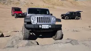 Jeep JKUR doing the Pyramid at Prairie City OHV (going up) on 7/29/23