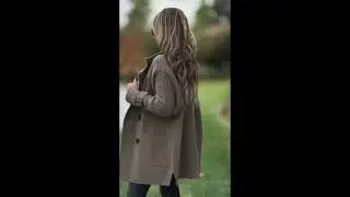 Stunning stylish hand-knitted crochet long jacket tutorial