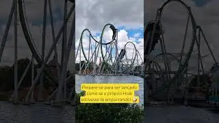MONTANHA RUSSA DO HULK NO PARQUE ISLANDS OF ADVENTURE ORLANDO #reels #parques #orlando #hulk #trip