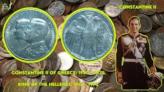 30 Drachmai - Constantine II (Royal Marriage) - Greece - 1964 - Silver #youtube