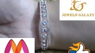 Jewels Galaxy Silver toned Rose Gold Plated bangle type bracelet haul .