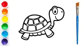 Turtles Drawing, Painting and Coloring for kids and toddlers | Draw Turtles #turtles  #drawing