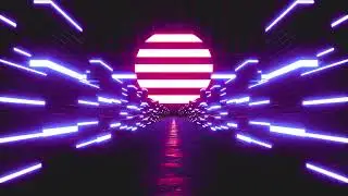 [4K] Neon Road Loop - Big Screen Visuals