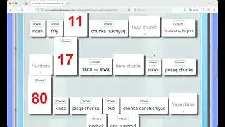 Quechua Language (Runa Simi) Numbers Master Game