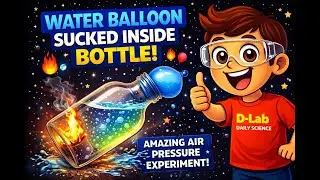 Water Balloon Sucked Inside Bottle! 🔥 Amazing Air Pressure Experiment for Kids