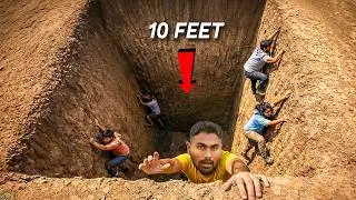 Escape From This Deep Hole or Eat JOLO Chips 😱🔥 Challenge - ஆழக்குழியில் மேலேரும் சவால்!