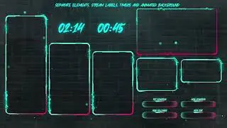 NEON STREAM OVERLAY PACKAGE MINIMAL