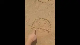 Sand Drawing At The Beach ⛱️ 😜 #viral #shorts #shortsfeed #sandart #crazy