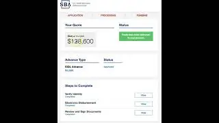 SBA Targeted Advance Not Offered check your SBA online Account