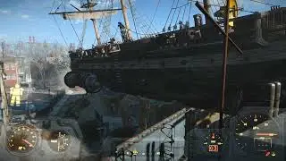 Fallout4 Surviver U.S.S. Constitution fly onboard