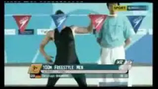 German Swimmer takes shortcut in 100m freestyle