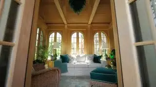 Upper Arlington Four-Seasons Room &mdash; Quarter-Sawn Oak Staining by Classic Papering & Painting Inc.