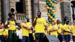 Springbok Trophy Tour in Cape Town CBD