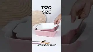 Non-stick Ceramic Rectangular Baking Tray | High-Temperature Resistant Ovenware by Jiesheng Ceramics