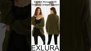 EXLURA Womens 2025 Oversized Cardigan Sweaters Soft Knit Coats