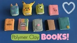 BOOK & NOTEBOOK CHARMS - Back-to-School - Polymer Clay Charm - How To | SoCraftastic