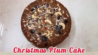 Eggless No-Maida Christmas Plum Cake || Without Oven Plum cakes || Fruit Cake ||Nuts cake Recipe