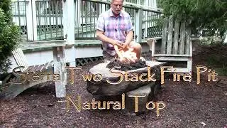 Sierra Two Stack Fire Pit: Natural Top