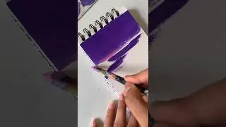 Lofi Skies- New ideas 💜💛 #lofi #sky #painting #art #video #shorts #shortvideo #viral #paint #purple