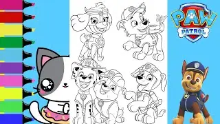 Paw Patrol Coloring Book Compilation Rubble Marshall Skye Chase Zuma and Rocky | Sprinkled Donuts JR