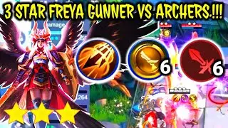 3 STAR FREYA GUNNER VS ARCHERS! (ONE HIT DELETE)  MAGIC CHESS EVOLUTION...
