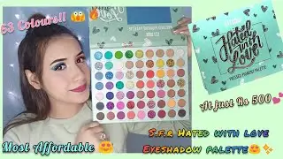 S.f.r colour eyeshadow palette||63 Colours || Review|| Try on ||Most affordable palette ||