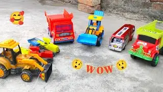 Tractor Trailer & JCB Working Together 🚜 | Kids Video | SR TOY 