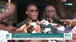 NDC and Police Service Reach Consensus on Route for September 17 Voter Register Demonstration