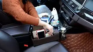 Multi-function Four Colors Available Leather Universal Car Seat Gap Fillers Space Storage Bag Box