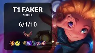 T1 Faker Zoe vs Fizz MIDDLE - KR GRANDMASTER Patch 13.23