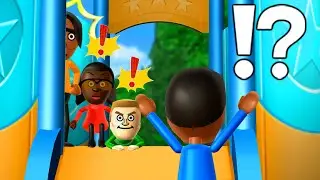 Wii Party Minigame - Will Smith Vs Jackie Vs Tyrone Vs George. Who Will Win?
