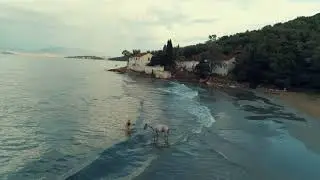 horse riding on the beach - corfu 2018