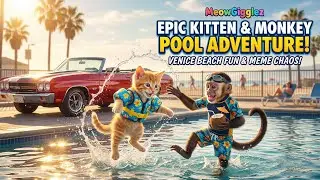 MeowGigglez Swims at Malibu & Venice Beach | Pool Freestyle Fun 🏖️🏊‍♂️