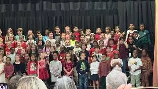 Triplets' 1st Grade Christmas Performance - Video 1