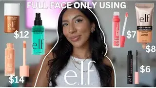 trying NEW ELF makeup?! FULL FACE ONLY USING ELF!!